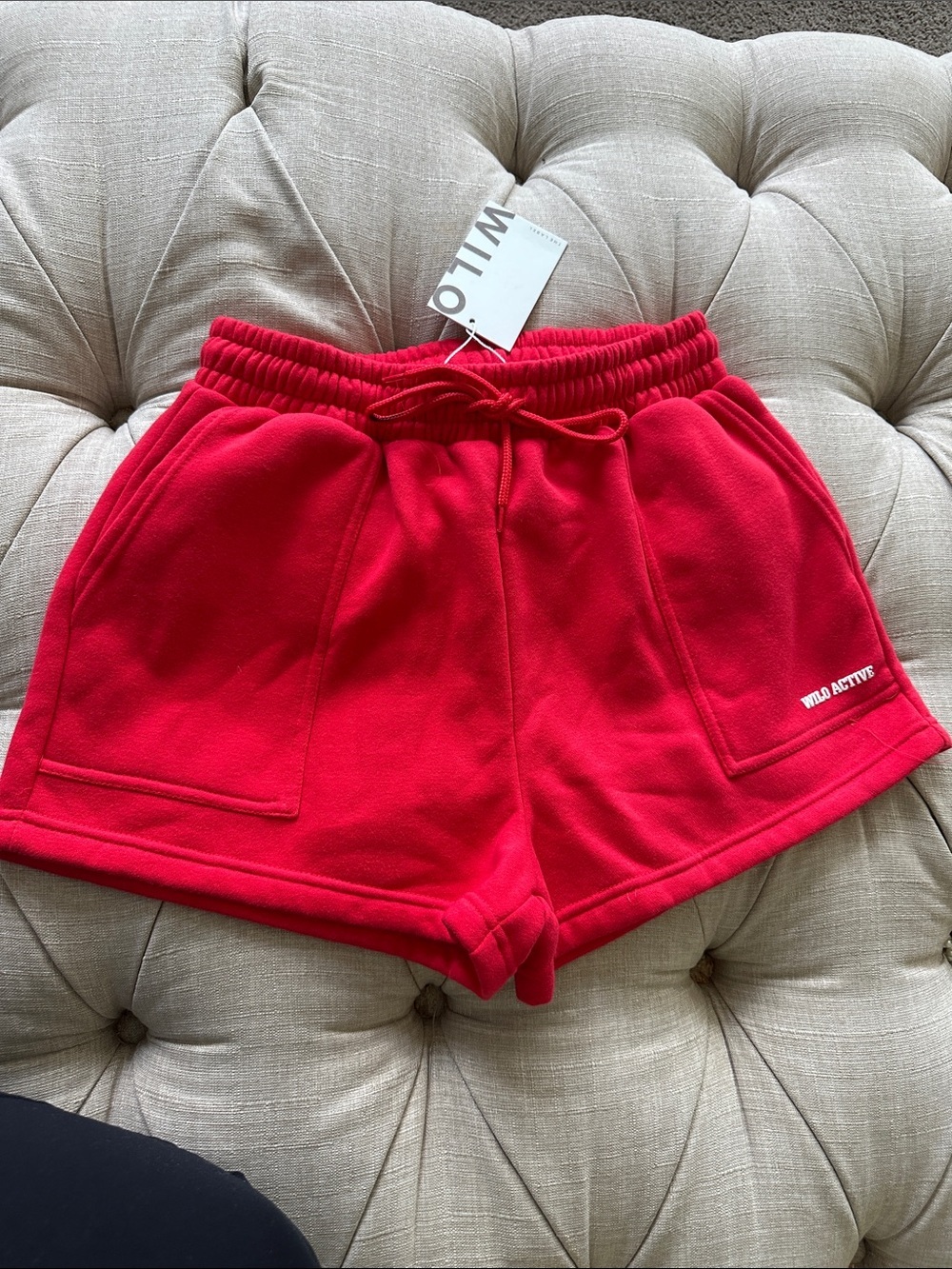 Wild Active Women’s Red Drawstring Athletic Shorts